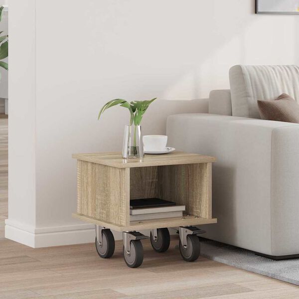 vidaXL Soporte de TV Roble Sonoma 37 x 35 x 35 cm Madera de ingenier&iacute;a