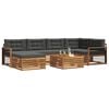 vidaXL Conjunto de sof&aacute;s de exterior 7 pcs Natural y Antracita