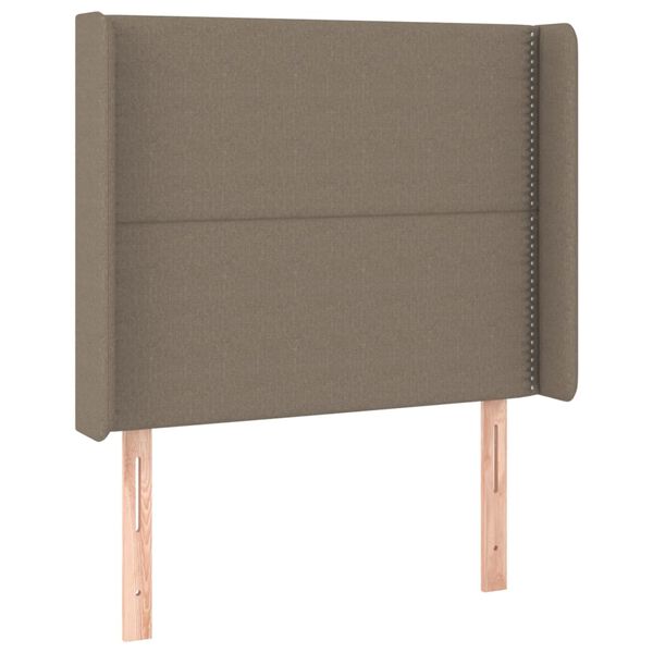 vidaXL Cabecero con LED de tela gris taupe 83x16x118/128 cm