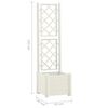 vidaXL Jardinera con enrejado PP blanco 43x43x142 cm