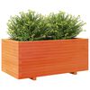 vidaXL Jardinera madera maciza de pino marr&oacute;n cera 110x60x49,5 cm