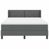 vidaXL Cama box spring con colch&oacute;n Gris oscuro 140 x 200 cm