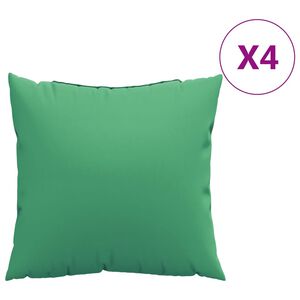 vidaXL Cojines de sof&aacute; 4 unidades tela verde 50x50 cm