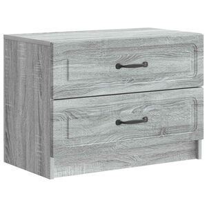 vidaXL Armario de Noche con caj&oacute;n Gris Sonoma 62 x 34,5 x 44,5 cm