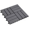 vidaXL Tile de Decking 30 uds. Gris 30 x 30 cm Madera de Acacia