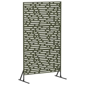 vidaXL Pantalla de Privacidad 100 x 50 x 180 cm Acero Verde oliva