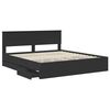 vidaXL Estructura de cama Negro 200 x 200 cm Madera Ingenieril