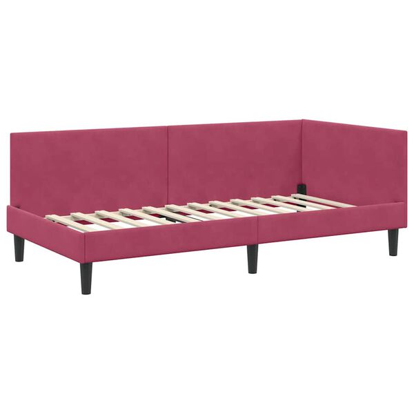 vidaXL Estructura de cama en esquina Rojo vino 80 cm x 200 cm