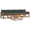 vidaXL Conjunto de sof&aacute;s de exterior 5 pcs Natural y Antracita