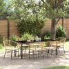 vidaXL Conjunto de Comedor de Jard&iacute;n 7 pcs Marr&oacute;n rat&aacute;n sint&eacute;tico