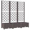 vidaXL Jardinera de jard&iacute;n con enrejado marr&oacute;n 120x40x121,5 cm PP