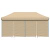 vidaXL Tienda de fiesta plegable Pop-Up con 4 paredes laterales beige