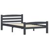 vidaXL Estructura de cama con 2 cajones pino gris oscuro 100x200 cm