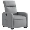 vidaXL Sill&oacute;n reclinable elevable de tela gris claro