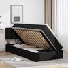 vidaXL Cama con almacenamiento y LED Negro 90 x 190 cm Cuero sint&eacute;tico