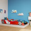 vidaXL Cama con forma de coche de carreras para ni&ntilde;os roja 90x200 cm