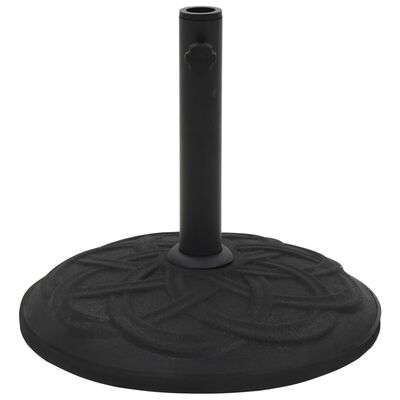 vidaXL Base de sombrilla de hormigón redonda negra 15 kg