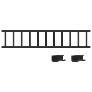 vidaXL Protecci&oacute;n de Nieve para Techo Negro 100 x 2,5 x 20 cm Acero