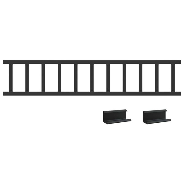 vidaXL Protecci&oacute;n de Nieve para Techo Negro 100 x 2,5 x 20 cm Acero