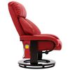 vidaXL Sillón de masaje de TV reclinable de cuero sintético rojo