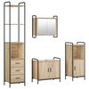 vidaXL Juego de Muebles de Ba&ntilde;o 4 uds. Roble Sonoma 40 x 36 x 200,5 cm