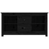 vidaXL Mueble de TV de madera maciza de pino negro 103x36,5x52 cm
