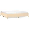 vidaXL Cama sin colch&oacute;n tela color crema 200x200 cm