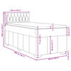vidaXL Cama box spring con colch&oacute;n tela negro 100x200 cm
