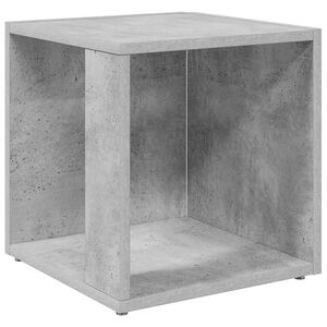 vidaXL Mesa auxiliar madera contrachapada gris hormig&oacute;n 33x33x34,5 cm