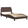 vidaXL Estructura de cama Viana sin colch&oacute;n cuero sint&eacute;tico marr&oacute;n 100x200cm
