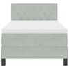 vidaXL Cama tipo Box Spring Gris Claro 90 x 190 cm Terciopelo
