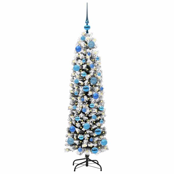 vidaXL Árbol de Navidad artificial Verde 150 cm PVC, Acero y Plástico