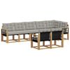 vidaXL Conjunto de sof&aacute;s de exterior 8 uds. Blanco y Gris Claro