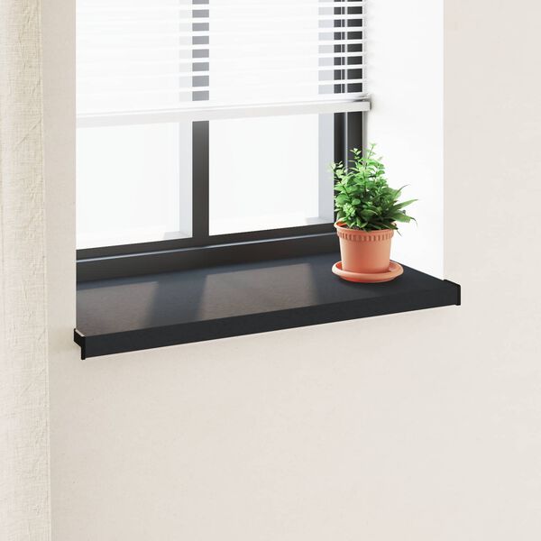 vidaXL Umbral de Ventana Antracita con Vetas de Madera PVC