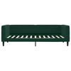vidaXL Sofá cama nido con cajones terciopelo verde oscuro 100x200 cm