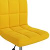 vidaXL Silla de comedor giratoria de terciopelo amarillo mostaza
