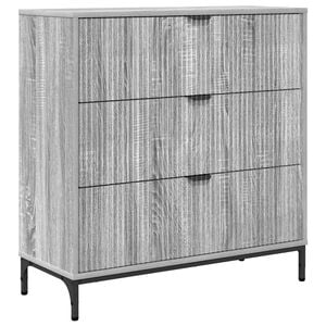 vidaXL Aparador Gris Sonoma 79,5 x 33 x 82 cm Madera de ingenier&iacute;a