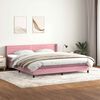 vidaXL Cama box spring con colch&oacute;n terciopelo rosa 200x210 cm