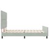 vidaXL Cama tipo Box Spring Gris claro 140 x 190 cm Terciopelo
