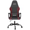 vidaXL Silla gaming cuero sintético negro y rojo vino tinto