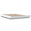 vidaXL Estructura de cama con LED madera ingeniería blanco 150x200 cm