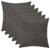 vidaXL Funda de almohada 6 pcs HEERLEN Gris oscuro 30 x 30 cm