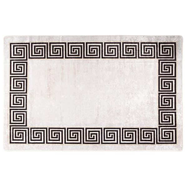 vidaXL Alfombra lavable antideslizante beige claro 80x150 cm