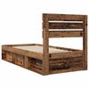 vidaXL Estructura de cama con cabecera Madera vieja 75 x 190 cm