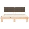 vidaXL Estructura de Cama con Cabecera Tapizada Taup&eacute; 200 x 200 cm