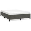 vidaXL Estructura de cama sin colch&oacute;n terciopelo gris oscuro 140x200cm