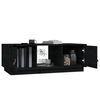 vidaXL Mesa de centro de madera maciza de pino negro 100x50x35 cm