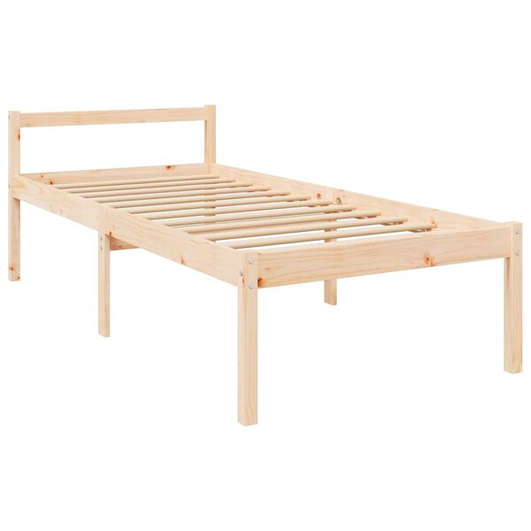 vidaXL Cama para personas mayores madera maciza de pino 90x200 cm
