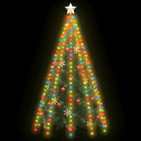 vidaXL Red de luces de &aacute;rbol de Navidad 250 LEDs de colores 250 cm