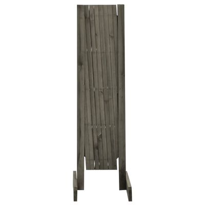 vidaXL Valla de jardín enrejado madera maciza de abeto gris 150x80 cm